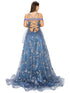 BLISS by Cinderella Couture Open Back Glitter Juniors Dress with Sequin Beaded Waistline, Sizes XS-3XL - SophiasStyle.com