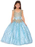 Bliss Girls Gold Coiled Stunning AB Rhinestone Ball Gown 2-16 - SophiasStyle.com