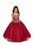 Bliss Girls Gold Coiled Stunning AB Rhinestone Ball Gown 2-16 - SophiasStyle.com