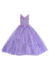 Bliss Big Girls Lilac 3D Floral Rhinestone Lace Applique Ball Gown 8-16 - SophiasStyle.com