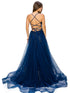 Bliss Lace Applique Open Back Spaghetti Tulle Dress for Women, Sizes XS-3XL - SophiasStyle.com
