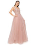 Bliss Sequin Lace Applique Sleeveless Tulle Long Dress for Women, Sizes XS-3XL - SophiasStyle.com