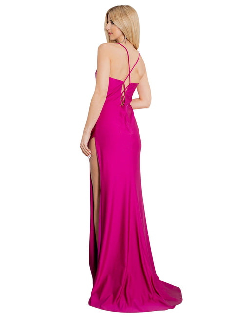 Bliss Stretch Gown for Women with Adjustable Corset Back and Draped Neckline, Sizes XS-3XL - SophiasStyle.com