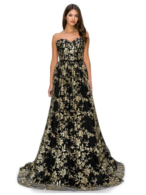 Bliss Glitter Off Shoulder Dress for Women with Sweetheart Corset Bodice and Sequin Beaded Waistline, Sizes XS-3XL - SophiasStyle.com