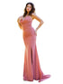 Bliss Multi Color Sparkle Shiny Stretch Leg Slit Party Gown for Women, Sizes XS-3XL - SophiasStyle.com