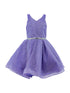 Cinderella Couture Big Girls Multi Color Glitter Mesh V Neck Short Dress 4-16 - SophiasStyle.com