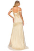 Bliss 3D Flower Applique Beaded Sequin Slit Gown for Women, Sizes XS-3XL - SophiasStyle.com