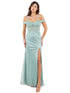 Bliss 3D Flower Applique Beaded Sequin Slit Gown for Women, Sizes XS-3XL - SophiasStyle.com