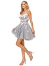 Bliss 3D Flower Sheer Corset Top Tulle Party Dress for Women with Open Spaghetti Back, Sizes XS-3XL - SophiasStyle.com