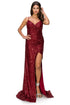 Bliss Fitted Sequin Side Slit Open Back Evening Dress for Women, Sizes XS-3XL - SophiasStyle.com