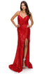 Bliss Fitted Sequin Side Slit Open Back Evening Dress for Women, Sizes XS-3XL - SophiasStyle.com