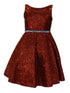 Girls Red Glitter Metallic Junior Bridesmaid Dress 8-16 - SophiasStyle.com