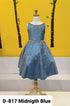 Little Girls Midnight Blue Glitter Metallic Flower Girl Dress 2-6 - SophiasStyle.com