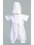 Lito Baby Boys White Poly Bengaline Romper Vest Christening Outfit 0-18 Months - SophiasStyle.com