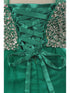 Little Girls Emerald Green Glitter Bead Wired Hem Tulle Christmas Dress 4-6 - SophiasStyle.com