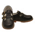 L`Amour Unisex Black Double T-Strap Buckled Leather Mary Jane Shoes 11-2 Kids - SophiasStyle.com