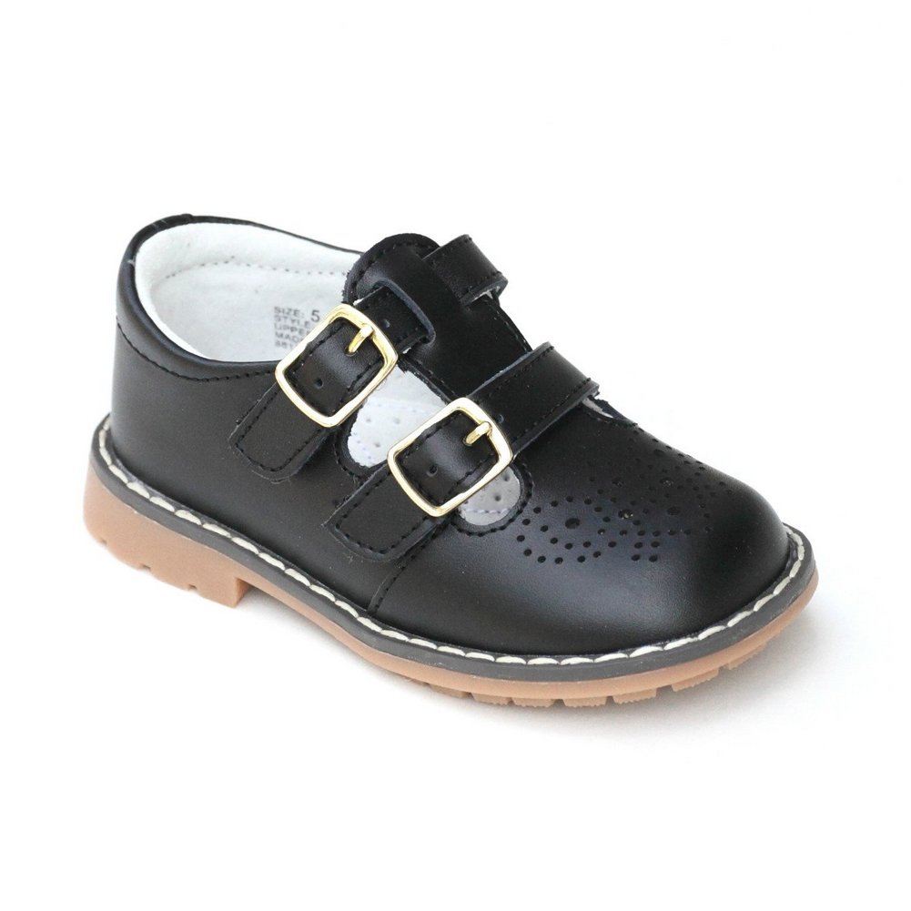 Black Leather Mary Jane Tap Shoes - Toddler main image 1