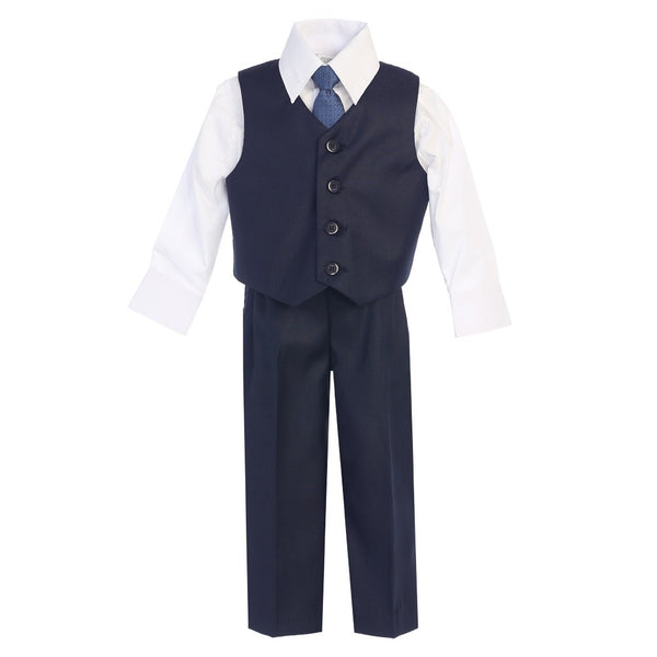 Lito Little Boys Navy Vest Pants Special Occasion Easter Outfit Set 2-7 - SophiasStyle.com