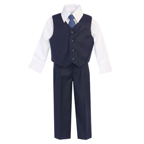 Lito Baby Boys Navy Vest Pants Special Occasion Easter Outfit Set 6-24M - SophiasStyle.com