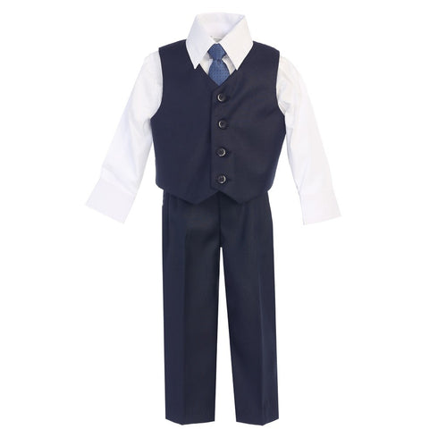 Lito Baby Boys Navy Vest Pants Special Occasion Easter Outfit Set 6-24M - SophiasStyle.com
