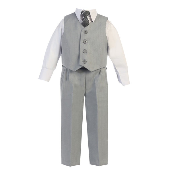 Lito Baby Boys Light Gray Vest Pants Special Occasion Easter Outfit Set 6-24M - SophiasStyle.com