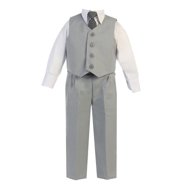 Lito Baby Boys Light Gray Vest Pants Special Occasion Easter Outfit Set 6-24M - SophiasStyle.com