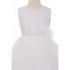 Big Girls White Pearl Flower Adorned Multi Layer Communion Dress 8 - SophiasStyle.com