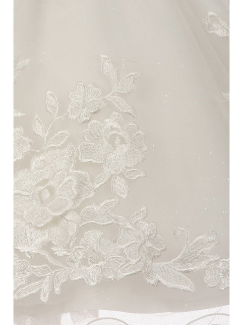Baby Girls White Embroidered Pearls Tulle Sequin Easter Flower girl Dress 3-24M - SophiasStyle.com