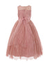 Big Girls Rose Sequin Feather Chantilly Lace Junior Bridesmaid Dress 8-12 - SophiasStyle.com