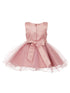 Baby Girls Multi Color Pearl Beaded 3D Floral Applique Flower Girl Dress 3-24M - SophiasStyle.com