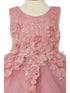 Baby Girls Multi Color Pearl Beaded 3D Floral Applique Flower Girl Dress 3-24M - SophiasStyle.com