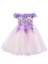 Lala and Erina by Cinderella Couture 3D Flower Lace Two-Tone Dress with Glitter Tulle Skirt, Sizes 2-12 - SophiasStyle.com