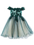 Lala and Erina by Cinderella Couture 3D Flower Lace Two-Tone Dress with Glitter Tulle Skirt, Sizes 2-12 - SophiasStyle.com