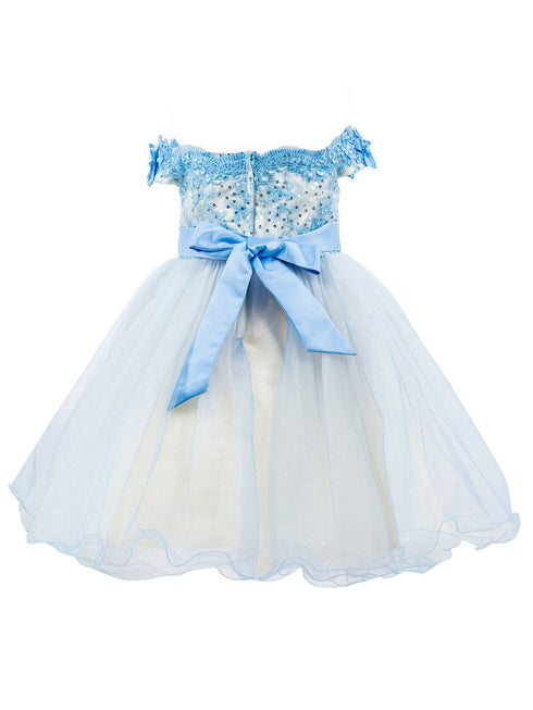 Lala and Erina by Cinderella Couture 3D Flower Lace Two-Tone Dress with Glitter Tulle Skirt, Sizes 2-12 - SophiasStyle.com