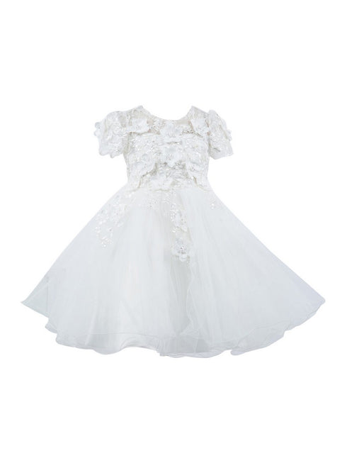 Lala And Erina Big Girls Multi Color Cape Sleeve 3D Junior Bridesmaid Dress 2-12 - SophiasStyle.com