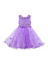 Lala And Erina Big Girls Multi Color 3D Flower Embedded Tulle Dress 2-12 - SophiasStyle.com