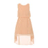 Big Girls Peach Rhinestone Adorned Chiffon Hi-Lo Junior Bridesmaid Dress 12 - SophiasStyle.com