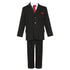 Big Boys Black Pinstripe 5 Piece Vest Jacket Pants Special Occasion Suit 8-20 - SophiasStyle.com