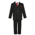 Big Boys Black Pinstripe 5 Piece Vest Jacket Pants Special Occasion Suit 8-20 - SophiasStyle.com