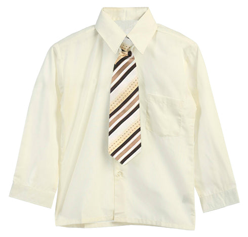 Rafael Big Boys Tie Long Sleeve Dress Shirt 8-20 - SophiasStyle.com