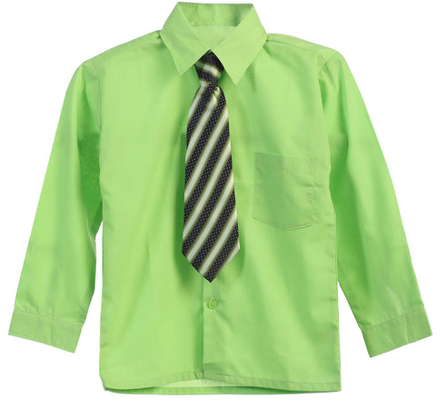 Rafael Big Boys Tie Long Sleeve Dress Shirt 8-20 - SophiasStyle.com