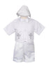 Rain Kids Baby Boys White 4 pc Rhinestone Cross Vest Hat Baptism Outfit 3-24M - SophiasStyle.com