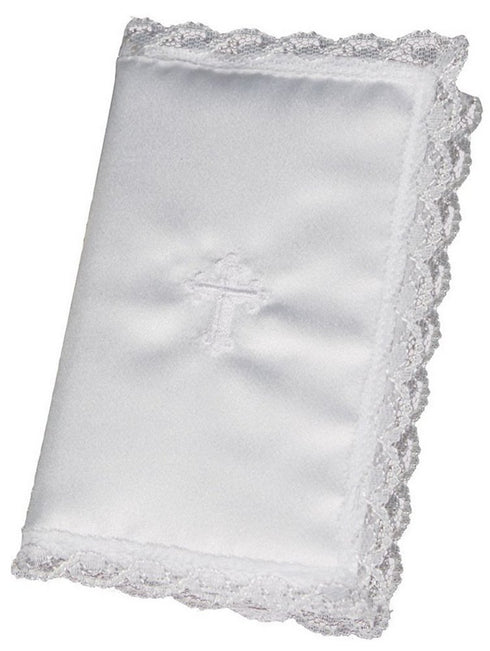 Little Things Mean A Lot White Embroidered New Testament With Satin Cover - SophiasStyle.com