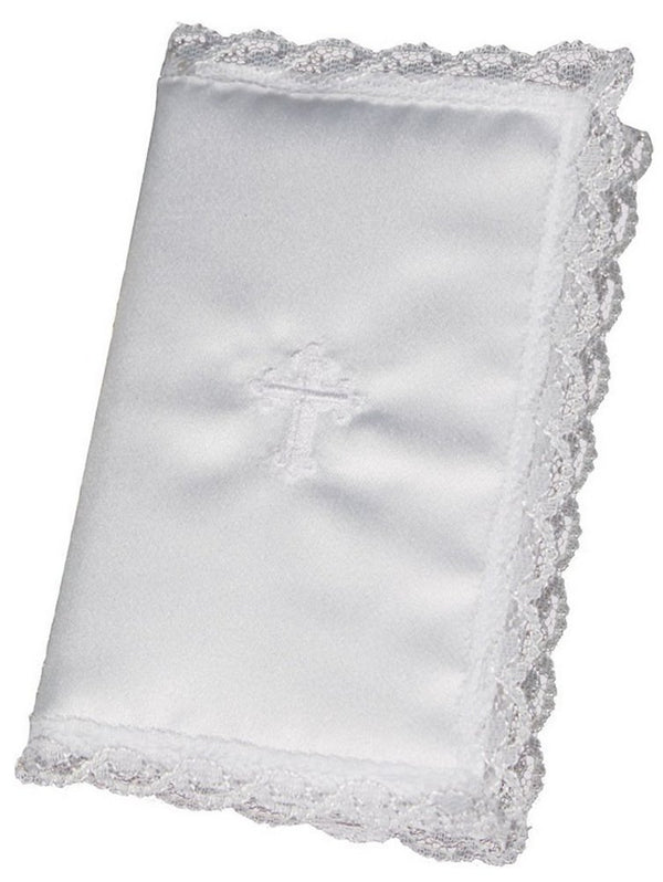 Little Things Mean A Lot White Embroidered New Testament With Satin Cover - SophiasStyle.com