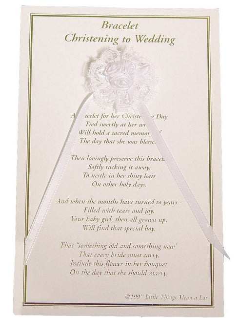 Little Things Mean A Lot Girls White Christening Wedding Bracelet - SophiasStyle.com