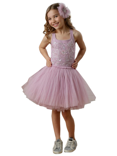 Ooh La La Couture Girls Lilac Adaline Embroidered Tutu Dress, 12M-14 - SophiasStyle.com