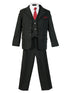 Little Things Mean A Lot Boys Multi Color 5 Pcs Pinstripe Suit 2T-20 - SophiasStyle.com