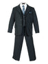 Little Things Mean A Lot Boys Multi Color 5 Pcs Pinstripe Suit 2T-20 - SophiasStyle.com
