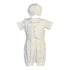 Lito Baby Boys White Vest Poly Cotton Romper Baptism Christening Set 0-18M - SophiasStyle.com