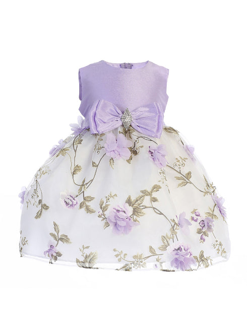 Crayon Kids Baby Girls Lilac Floral Print Easter Flower Girl Dress 6-24M - SophiasStyle.com